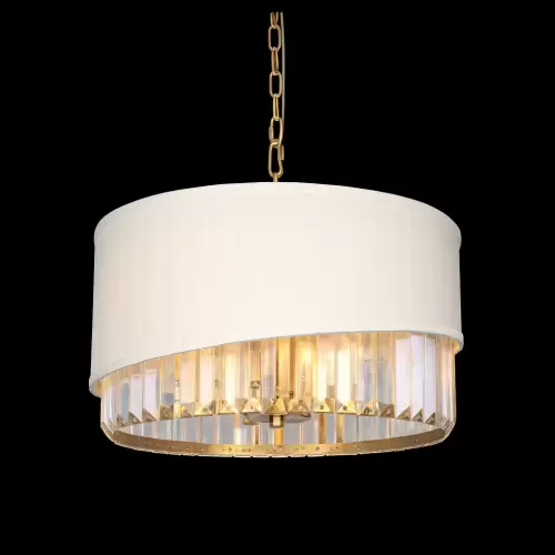 Cylindrical-White-Fabric-Drum-Chandelier